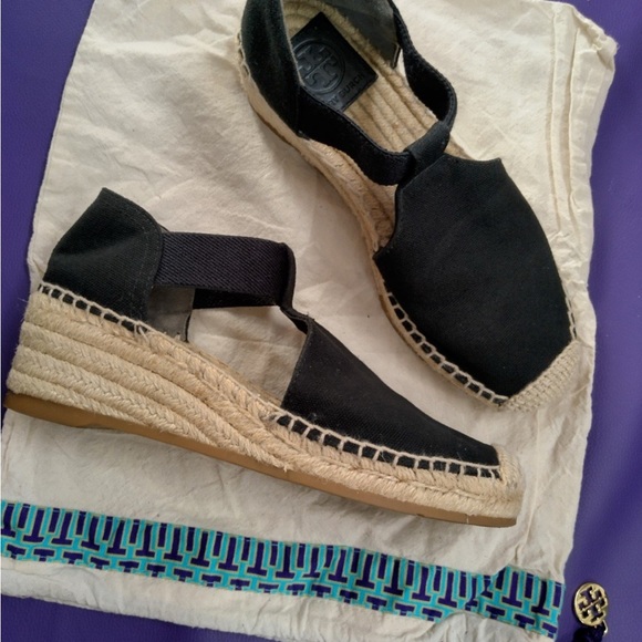 Tory Burch Black Espadrille Flats - Picture 2 of 7